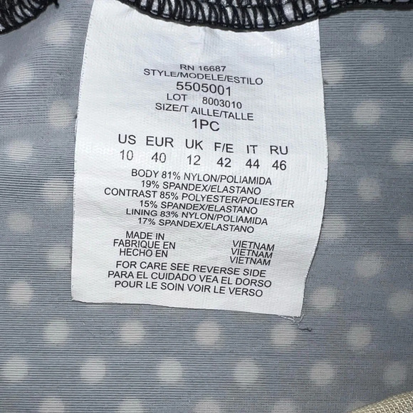 Swim solutions, 10, 1 piece, ruched sides w/tummy control panel, square neckline - Picture 6 of 10